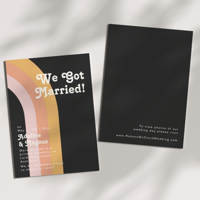 Anúncio de Elopemento Escuro do Arco-Íris Moderno (Criador carregado)