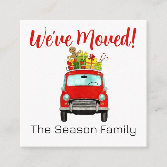 Anúncio de Endereço Carro Vermelho com Presentes d (Frente)