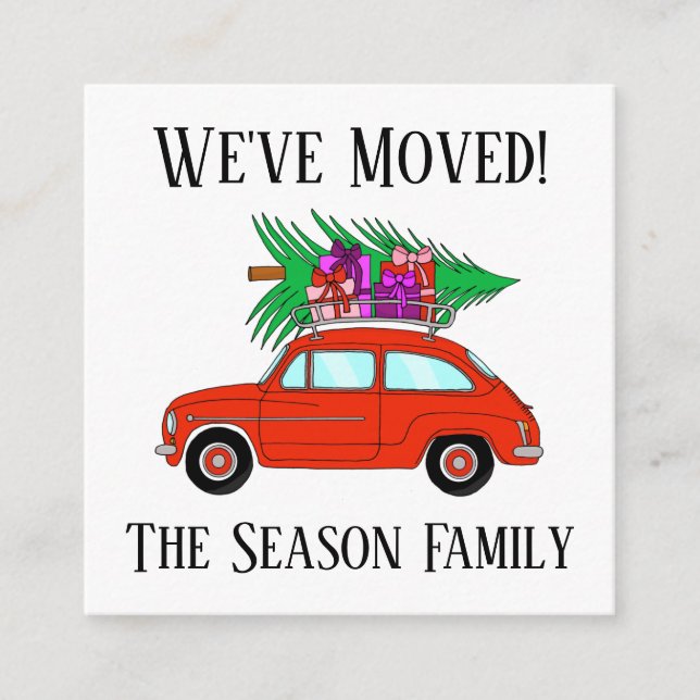 Anúncio de Endereço Carro Vermelho com Presentes d (Frente)