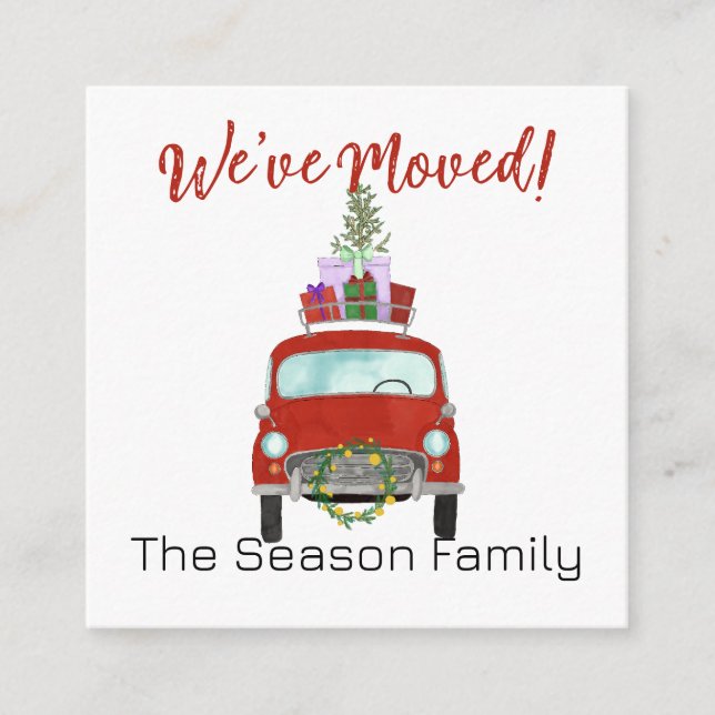 Anúncio de Endereço Carro Vermelho com Presentes d (Frente)