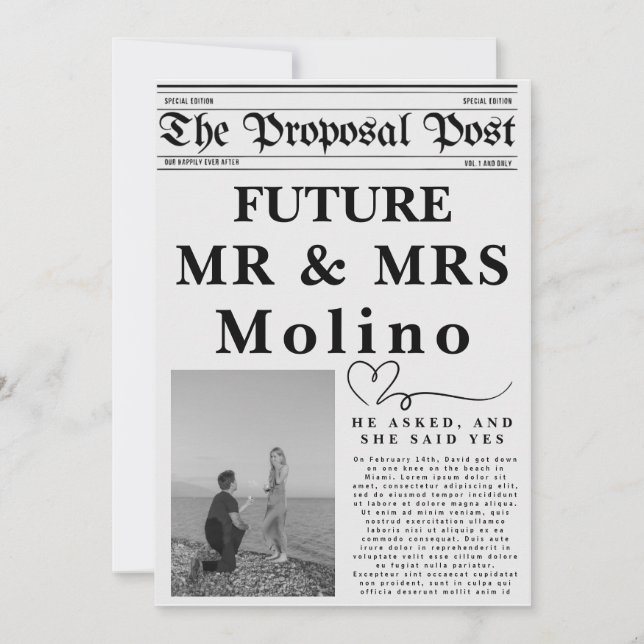 Anúncio de Envolvimento de Jornal Modelo de Convit (Frente)