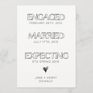 Anúncio de espera simples da gravidez do espaço