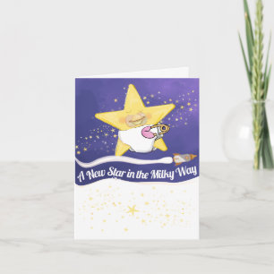 Anúncio de Estrela de Bebê Menina Recém-Nascida