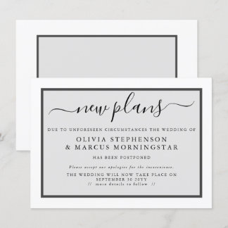 Anúncio de Evento Adiado Modernamente Novos Planos