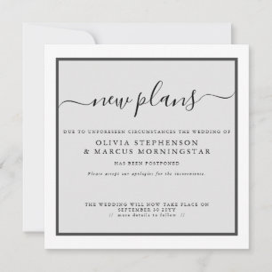 Anúncio de Evento Adiado Modernizado Novos Planos