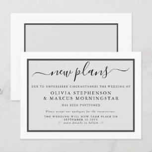 Anúncio de Evento Adiado Modernos Novos Planos