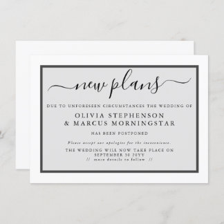 Anúncio de Evento Adiado Modernos Novos Planos