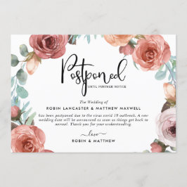 Anúncio de evento adiado, placa de pessel