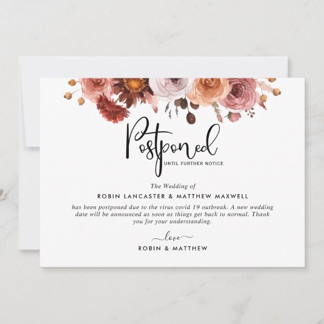 Anúncio de evento adiado, placa embutida Borgonha (Frente)