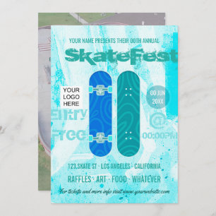 Anúncio de evento na skate adicionar foto e logoti