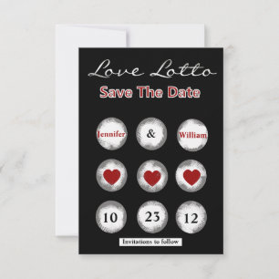 Anúncio de Faux Love Lotto Salve a Data