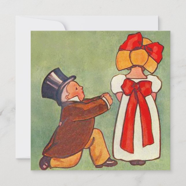 Anúncio de Festa de noivado do Vintage-Style (Frente)