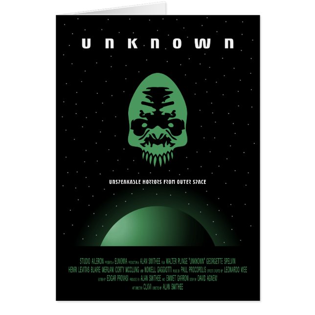 Anúncio De Filme De Horror Sci-Fi, Desconhecido (Frente)