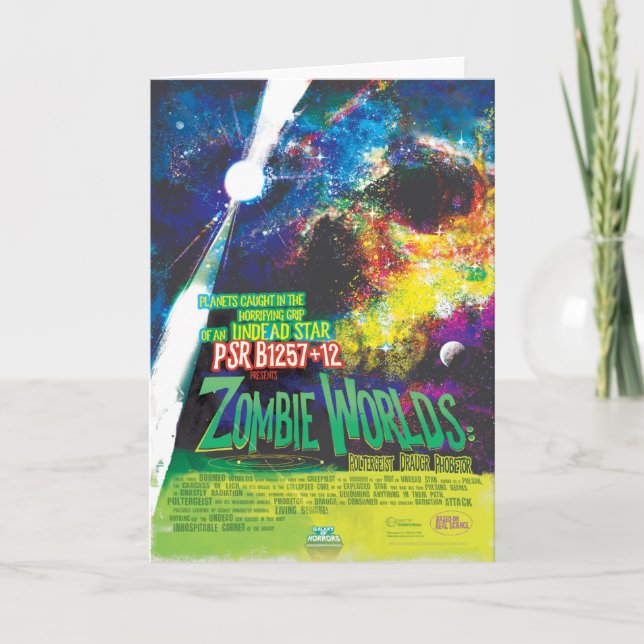 Anúncio de Filme de Horror Sci-Fi, Mundos Zombie (Frente)