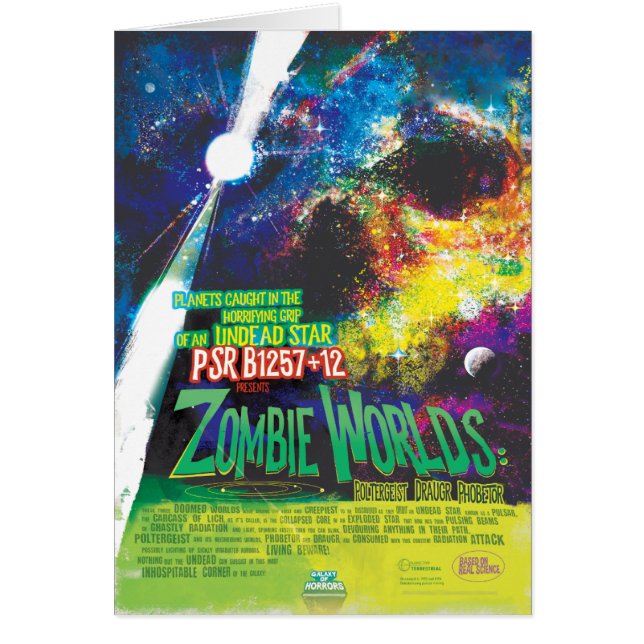Anúncio de Filme de Horror Sci-Fi, Mundos Zombie (Frente)