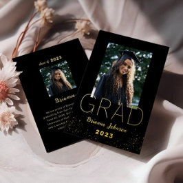 Anúncio de Folha de Ouro de Graduação Moderna