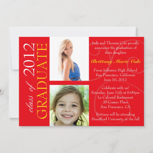 Anúncio de Formando de 2012 (Frente)