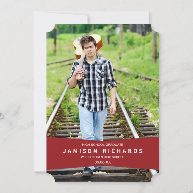 Anúncio de Formando de Banner Moderno / Vermelho (Frente)