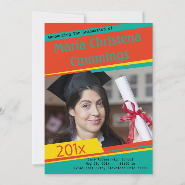 Anúncio de Formando de bloqueio colorido (Frente)