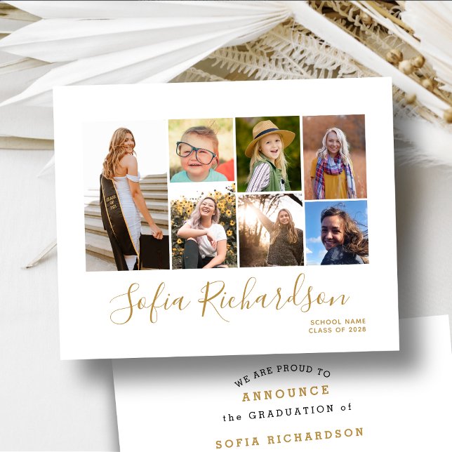 Anúncio de Formando de Foto de Script Dourado Mode (Criador carregado)