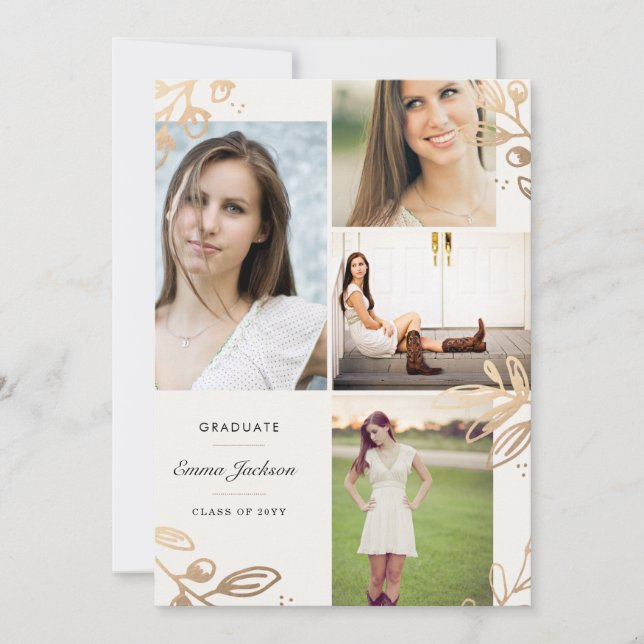 Anúncio de Formando de Foto do Dourado Leaves 4 (Frente)