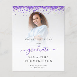 Anúncio de Formando de Foto Roxo de 2024