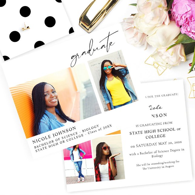 Anúncio de Formando de Fotografia Múltipla Chic 5  (Criador carregado)