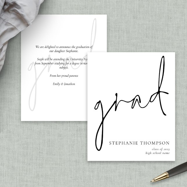 Anúncio de Formando de Script de Orçamento (Front and back view)