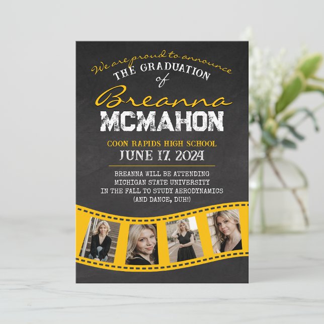 Anúncio de Formando do Quadro de  de Fita de ouro (Criador carregado)