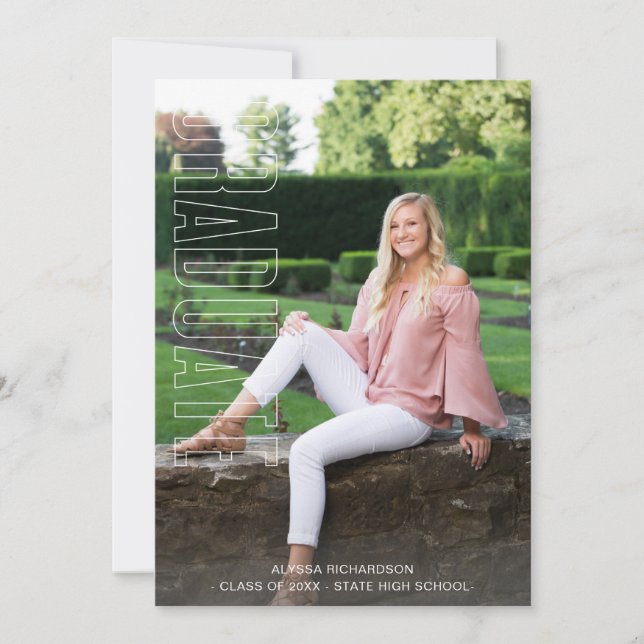 Anúncio de Formando do Tipo Diversão de Fotografia (Frente)