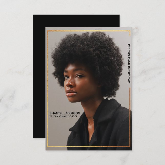 Anúncio de Formatação de Fronteira Dourada Simples (Frente/Verso)