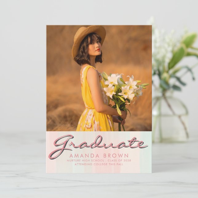 Anúncio de Formatura 2025 Simples Elegante Moderno (Em pé/Frente)