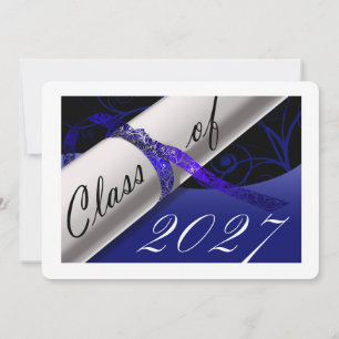 Anúncio de Formatura Azul e Branco