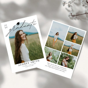 Anúncio de Formatura com Arco Boho Moderno 6 Fotos