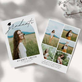 Anúncio de Formatura com Arco Boho Moderno 6 Fotos