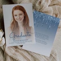 Anúncio de Formatura com Brilho Azul de 2026