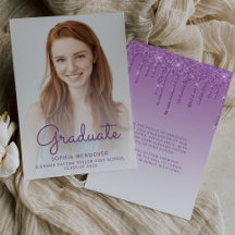 Anúncio de Formatura com Brilho Roxo de 2026