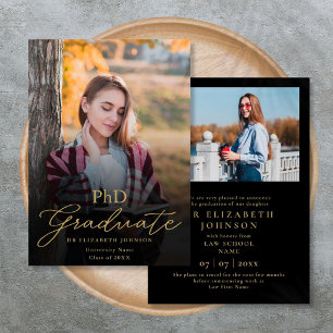 Anúncio de Formatura com Diploma de Doutorado Phot