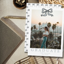 Anúncio de Formatura com Foto Azul Bebê Coquette