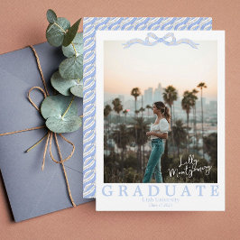 Anúncio de Formatura com Foto Coquette Wedgwood