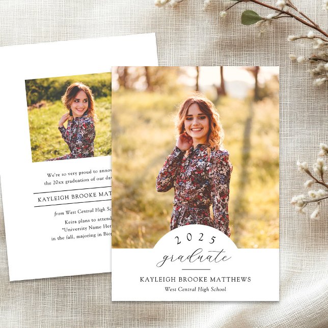 Anúncio de Formatura com Foto de Ano 2 em Arco Sim (Criador carregado)