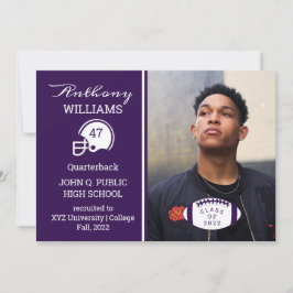 Anúncio de Formatura com Foto de Jogador de Futebo