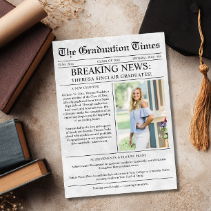 Anúncio de Formatura com Foto de Jornal Moderno