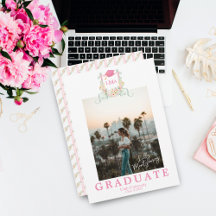 Anúncio de Formatura com Foto de Monograma de Arti