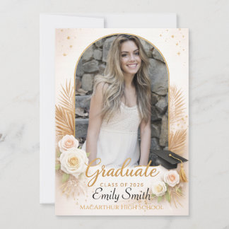 Anúncio de Formatura com Foto do Arco Elegante
