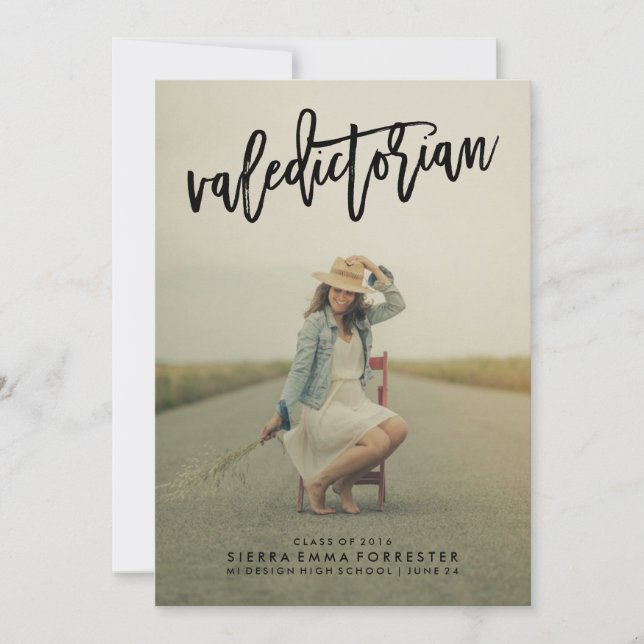 Anúncio de Formatura com Foto do Primeiro da Turma (Frente)