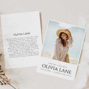 Anúncio de Formatura com Foto e Mensagem