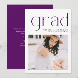 Anúncio de Formatura com Foto e Tipografia Minimal
