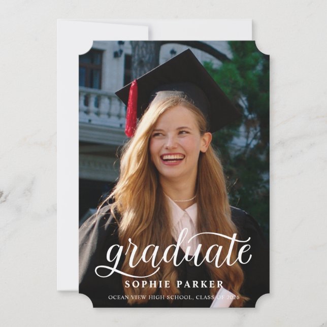 Anúncio de Formatura com Foto Minimalista Moderna (Frente)