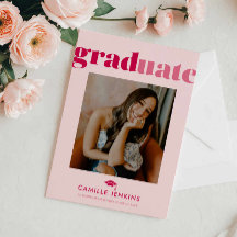 Anúncio de Formatura com Foto Minimalista Moderna